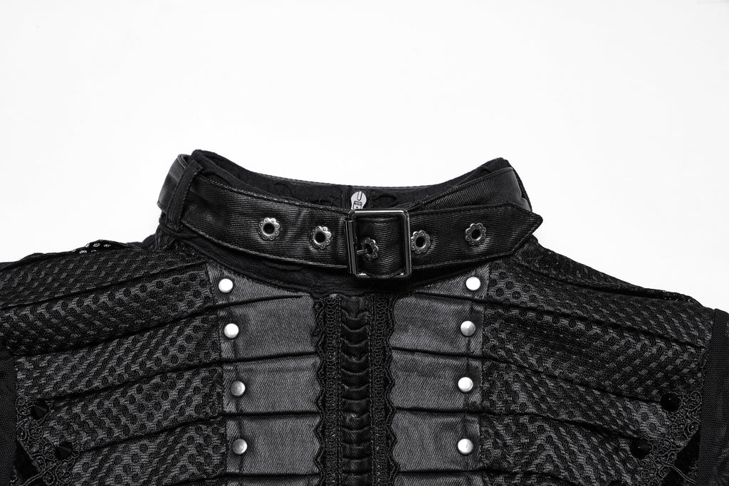 Punk Rave Seraphine Spinal Lace Panel Maxi Dress In Black - DevilGothic DevilGothic