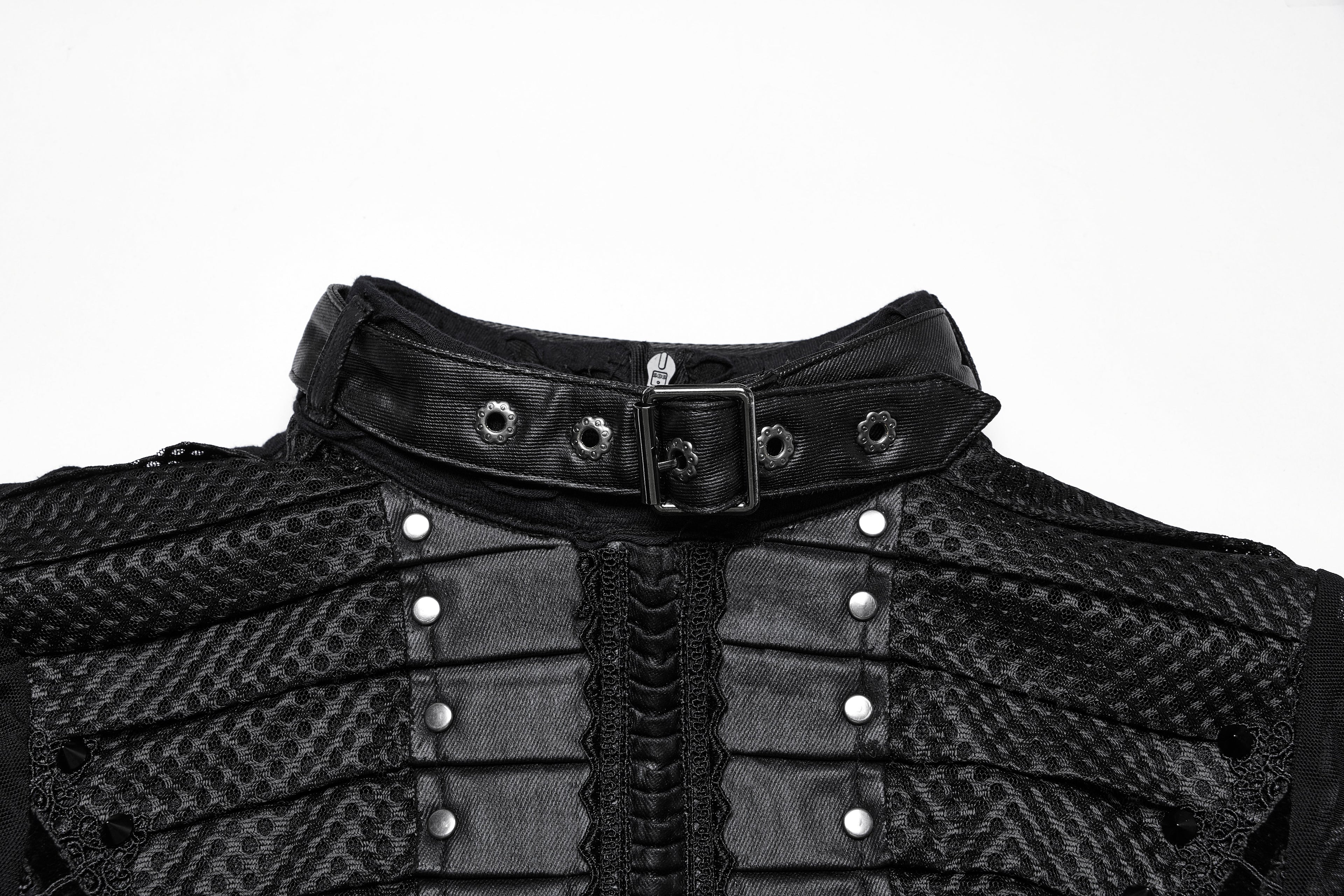 Punk Rave Seraphine Spinal Lace Panel Maxi Dress In Black - DevilGothic DevilGothic