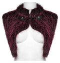 Punk Rave Lilith Gradient Devil Fur Shawl in Crimson - DevilGothic DevilGothic