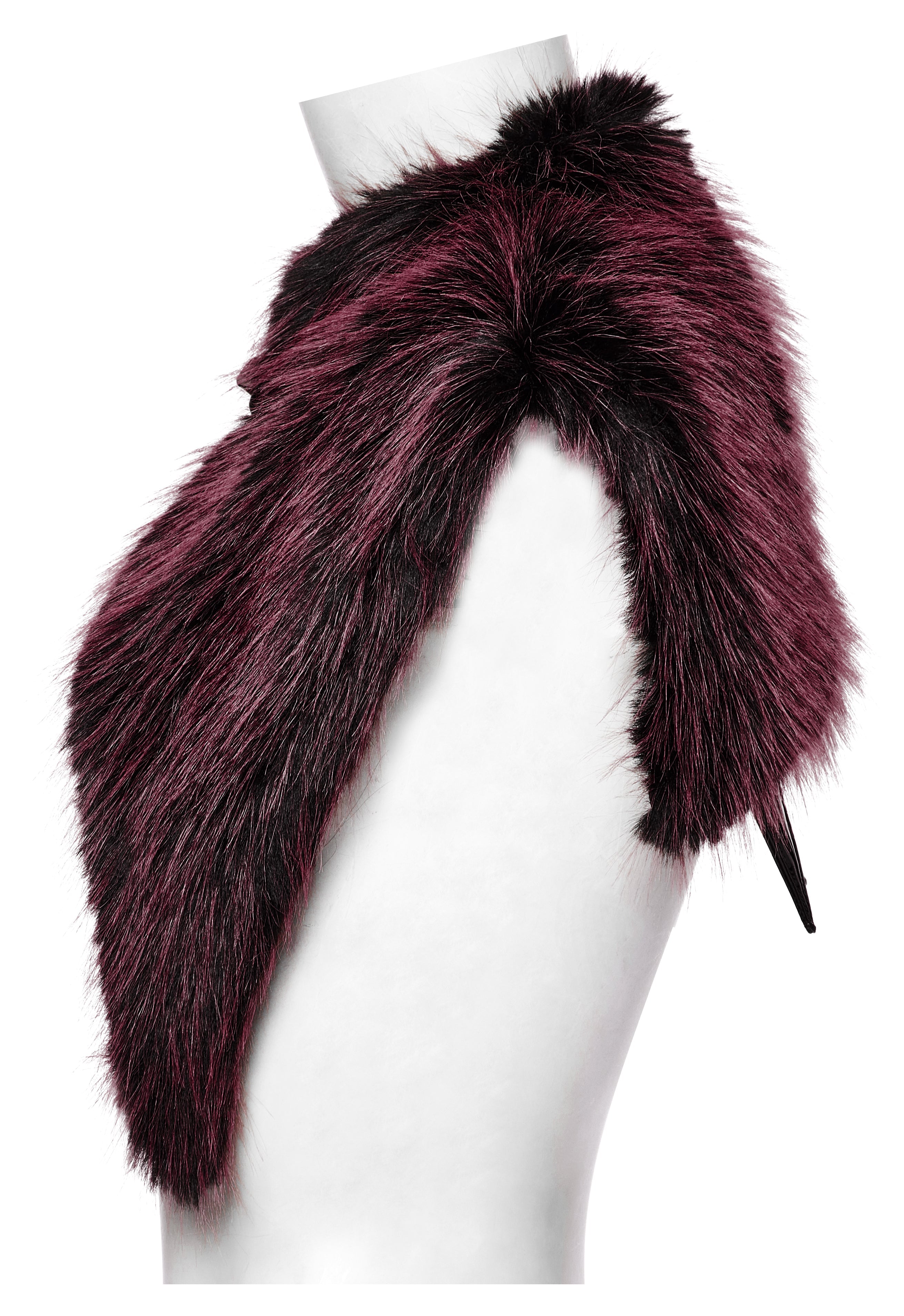Punk Rave Lilith Gradient Devil Fur Shawl in Crimson - DevilGothic DevilGothic