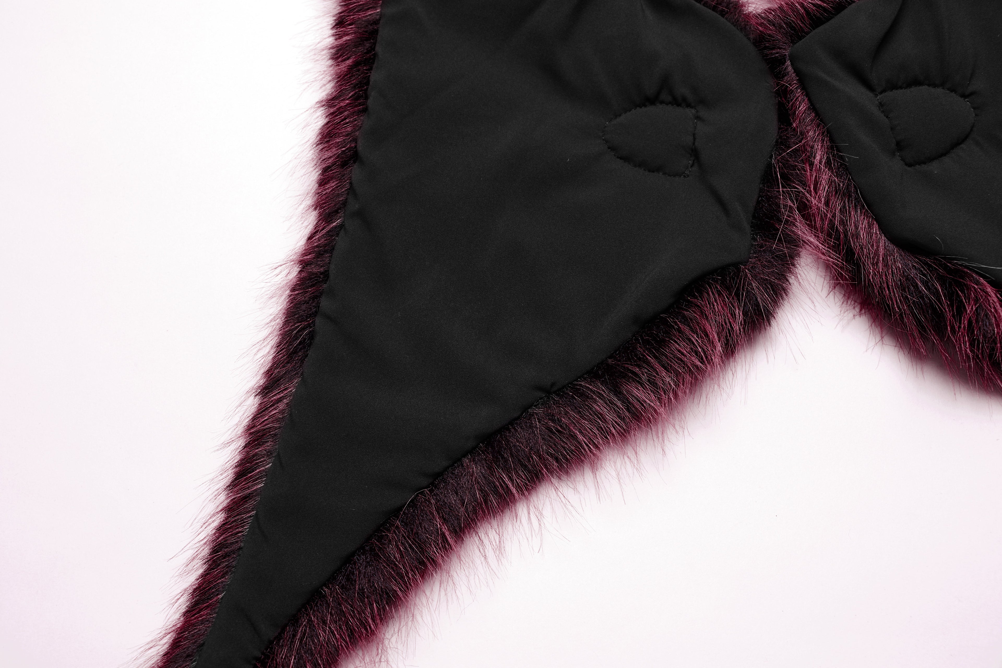 Punk Rave Lilith Gradient Devil Fur Shawl in Crimson - DevilGothic DevilGothic