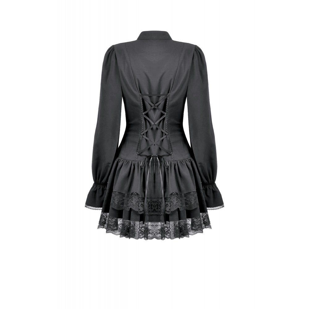 Dark in Love Desdemona Victorian Mini Dress - DevilGothic DevilGothic