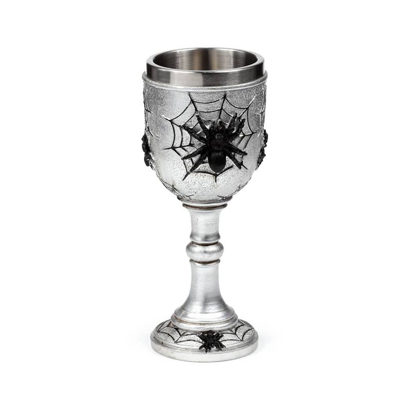 Gothic Gifts Decorative Spider Web Goblet - DevilGothic DevilGothic