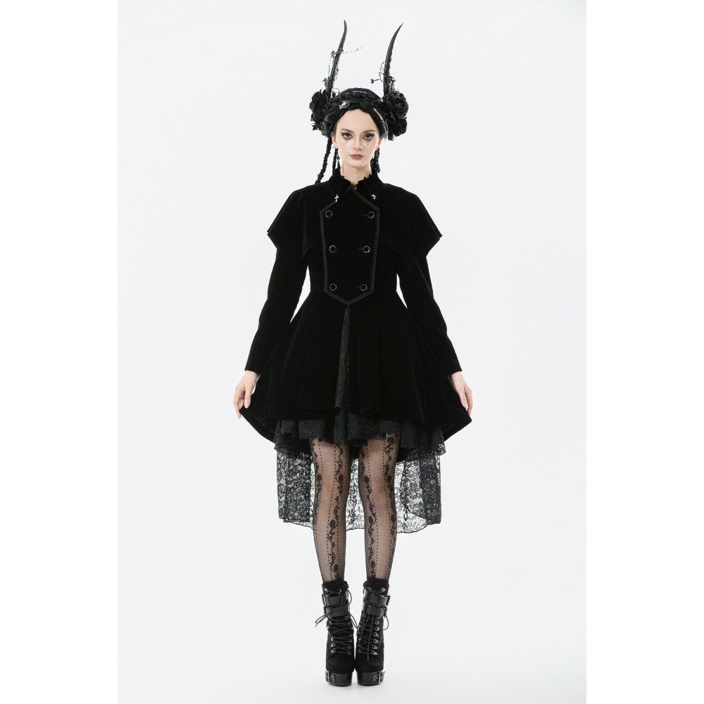 Dark in Love Lilith Officer Velvet Coat - DevilGothic DevilGothic