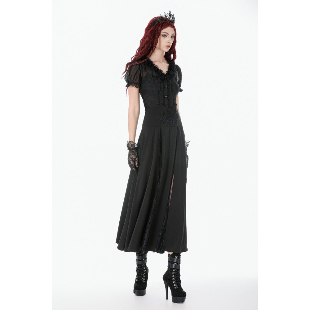 Dark in Love Elegant Gothic Long Skirt