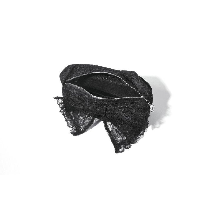 Dark In Love Victoria Black Lace Bow Mini Handbag - DevilGothic DevilGothic
