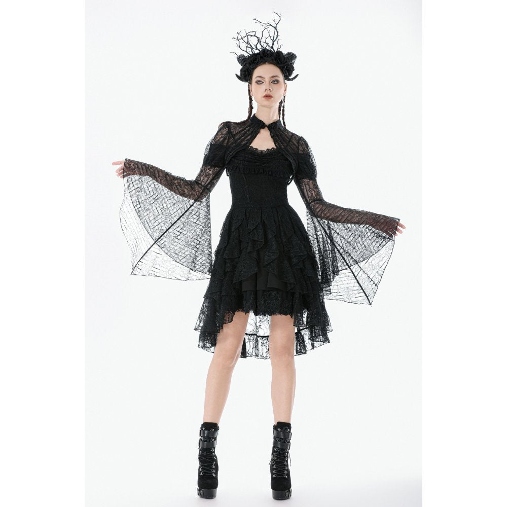 Dark in Love Elara Gothic Versatile Lace Shoulder Cape - DevilGothic DevilGothic
