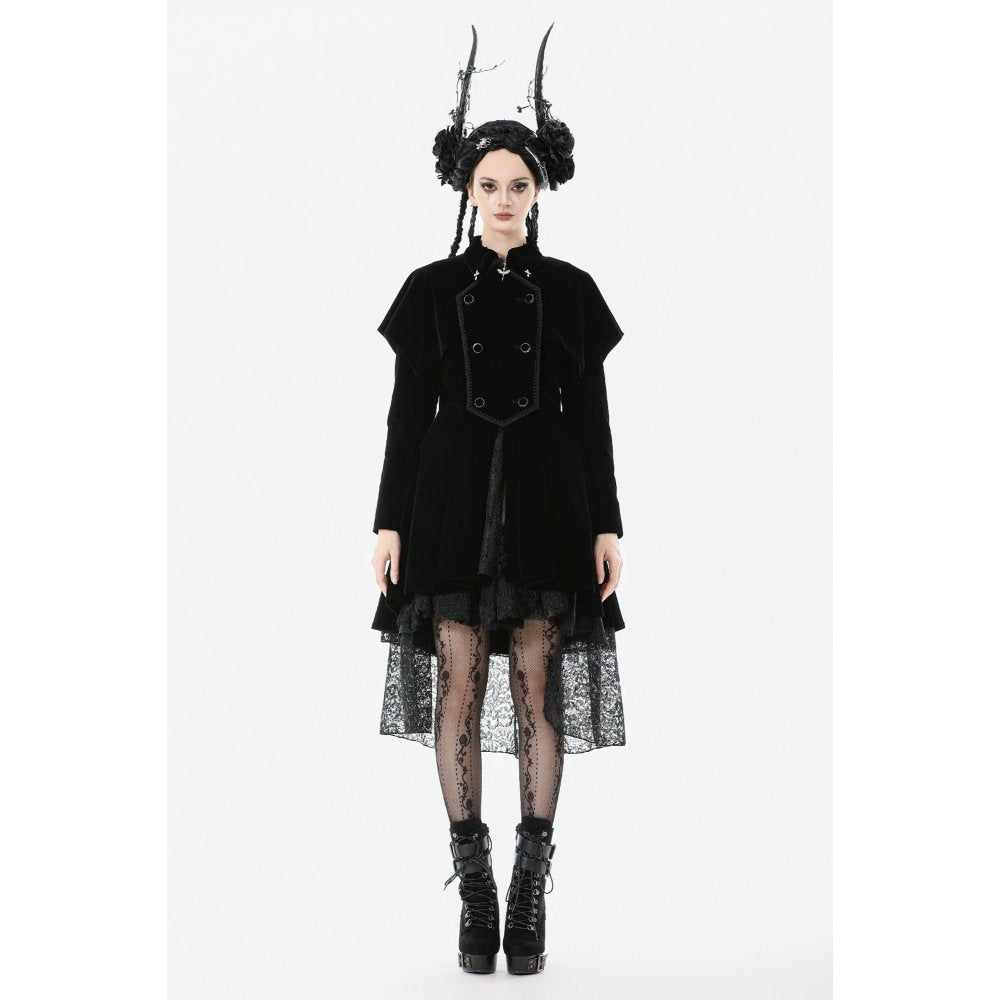 Dark in Love Lilith Officer Velvet Coat - DevilGothic DevilGothic