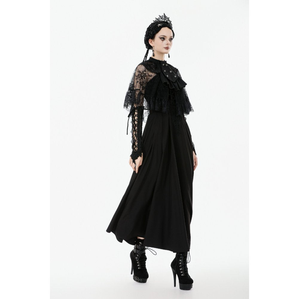 Dark in Love Bellatrix Lace Ruffle Capelet - DevilGothic DevilGothic