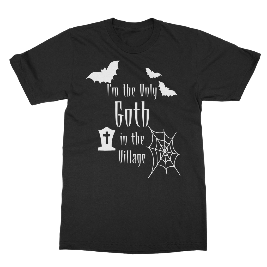 I'm the Only Goth in the Village Classic Heavy Cotton T-Shirt - DevilGothic DevilGothic