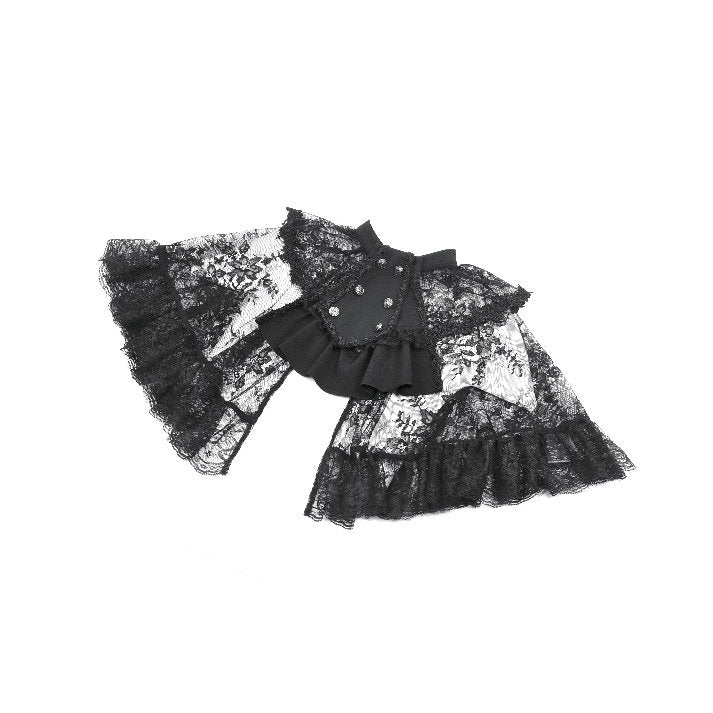 Dark in Love Bellatrix Lace Ruffle Capelet - DevilGothic DevilGothic