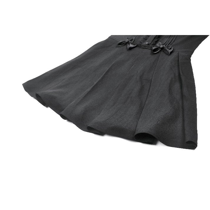 Dark In Love Gwendolyn Lace Panel Goth Mini Dress in Black - DevilGothic DevilGothic