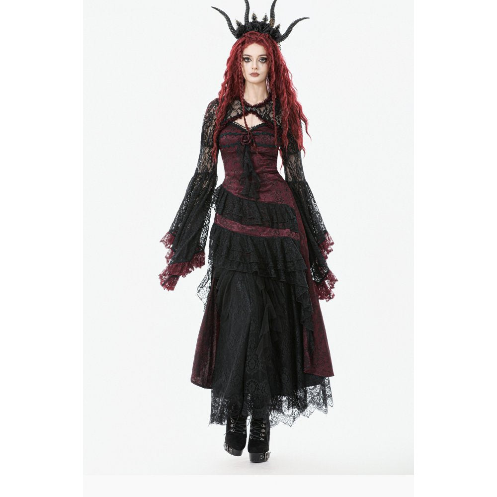 Dark in Love Belladonna Velvet Lace Dress - DevilGothic DevilGothic