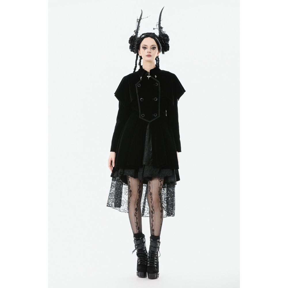 Dark in Love Lilith Officer Velvet Coat - DevilGothic DevilGothic