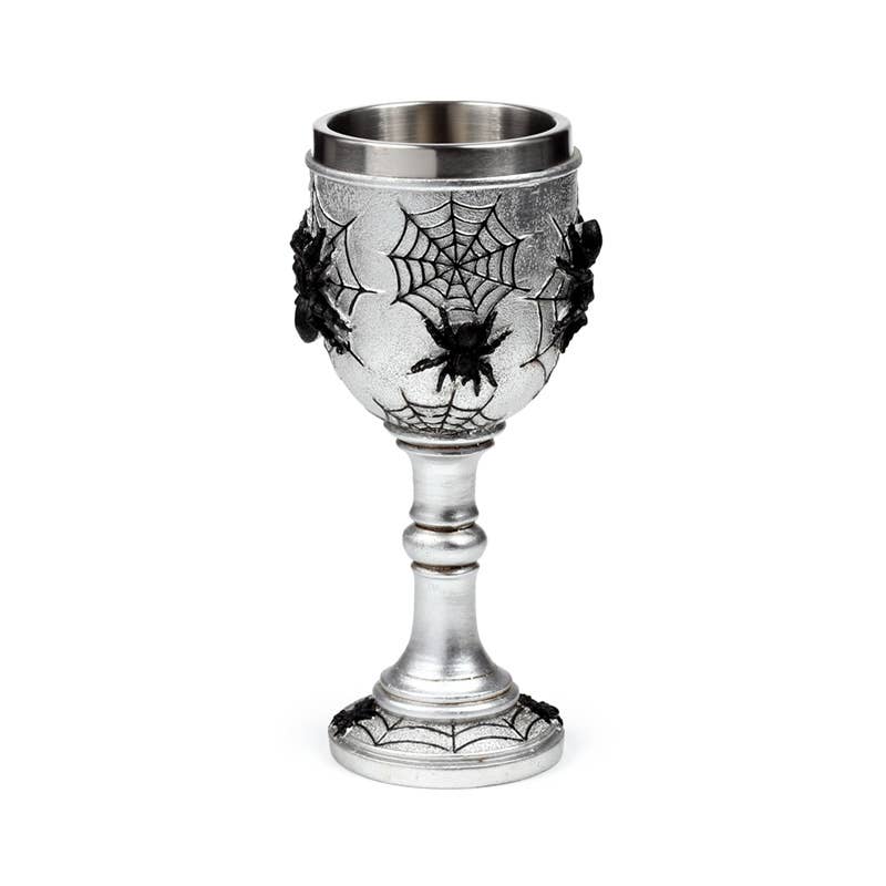 Gothic Gifts Decorative Spider Web Goblet - DevilGothic DevilGothic