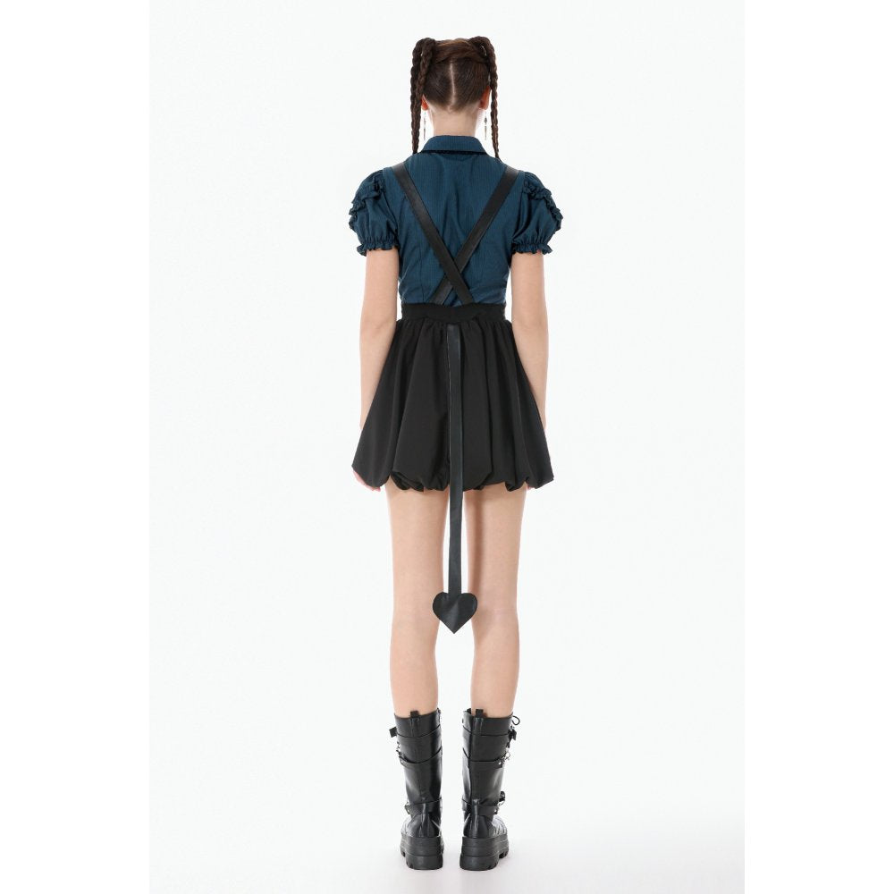 Dark In Love Lilith Bat Harness Bubble Dress - DevilGothic DevilGothic