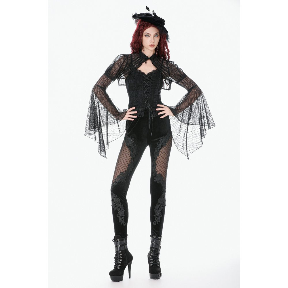 Dark in Love Elara Gothic Versatile Lace Shoulder Cape - DevilGothic DevilGothic