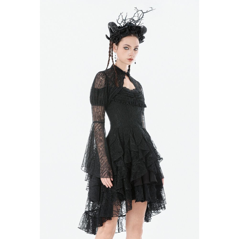 Dark in Love Elara Gothic Versatile Lace Shoulder Cape - DevilGothic DevilGothic