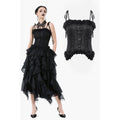Dark in Love Selene Ruffled Floral Jacquard Corset Top - DevilGothic DevilGothic