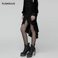 Punk Rave – Belladonna Goth Rose Fishtail Skirt - DevilGothic DevilGothic