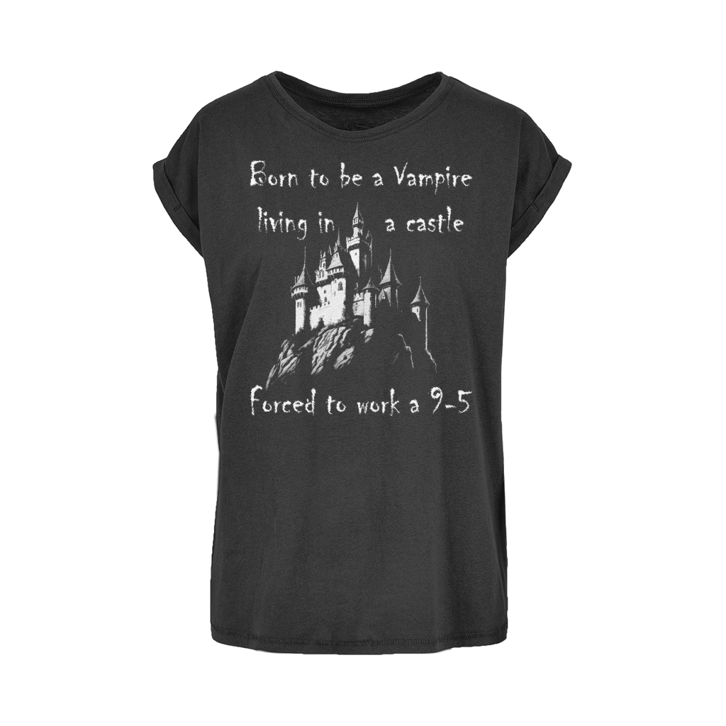 Born to be a Vampire Women's Extended Shoulder T-Shirt XS-5XL - DevilGothic DevilGothic