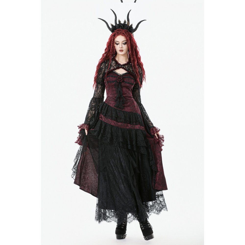 Dark in Love Belladonna Velvet Lace Dress - DevilGothic DevilGothic