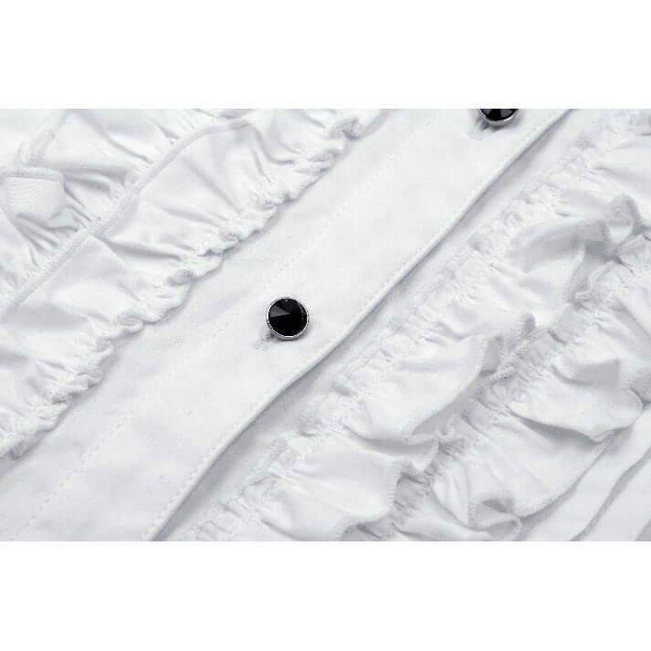 Dark in Love Queeny White Gothic Demon Shirt - DevilGothic DevilGothic