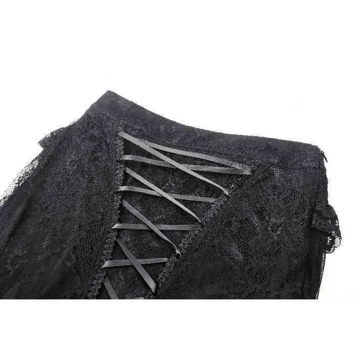 Dark in Love Nevaeh Gothic Lace and Mesh Mermaid Skirt