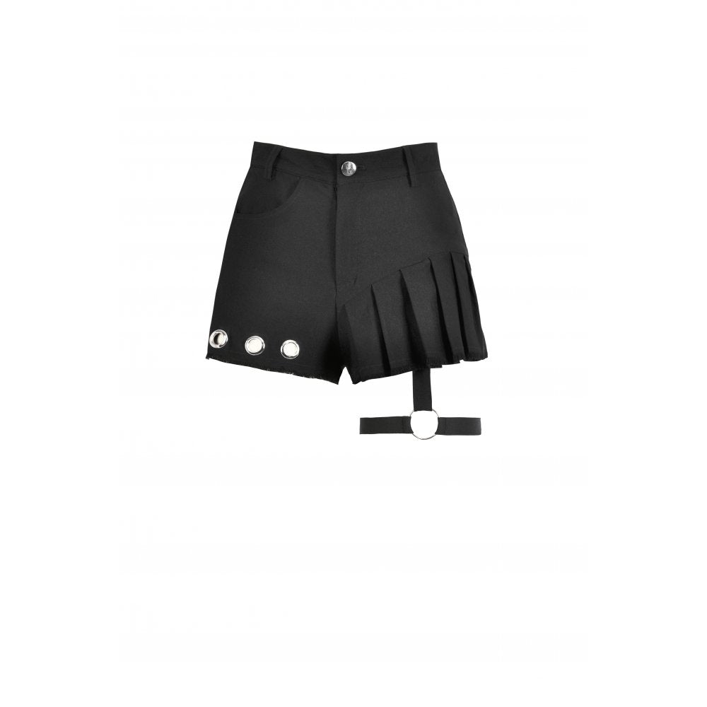 Dark in Love Gwen Pleated Garter Shorts - DevilGothic DevilGothic