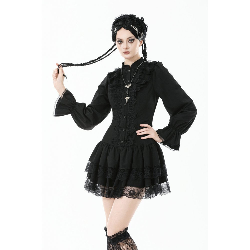 Dark in Love Desdemona Victorian Mini Dress - DevilGothic DevilGothic