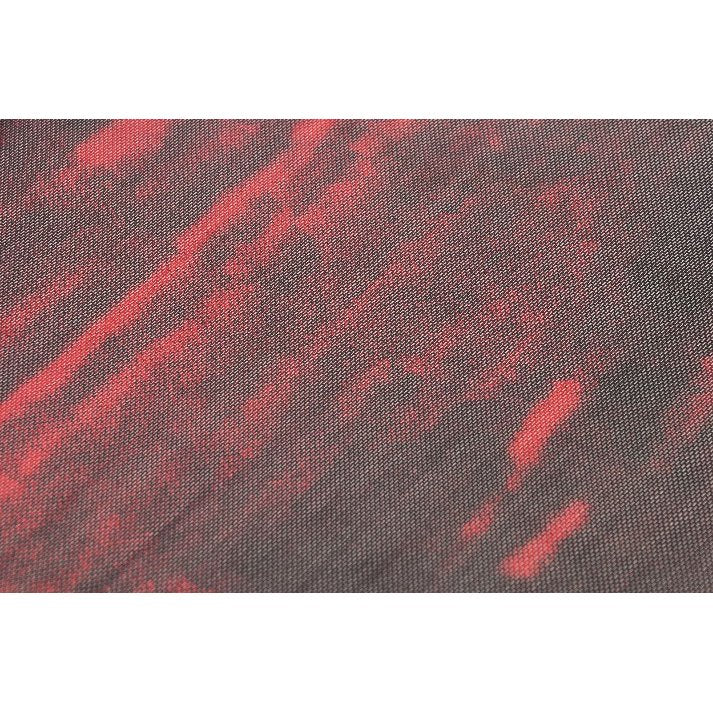 Dark in Love Carson Black and Red Tie-Dye Mesh Versatile Basic Top - DevilGothic DevilGothic