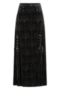 Banned Trivia Goth Velvet Skirt in Black - DevilGothic DevilGothic