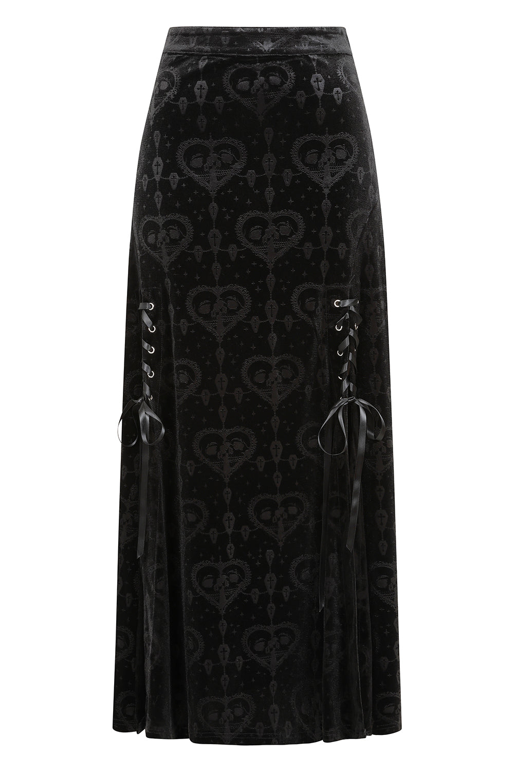 Banned Trivia Goth Velvet Skirt in Black - DevilGothic DevilGothic