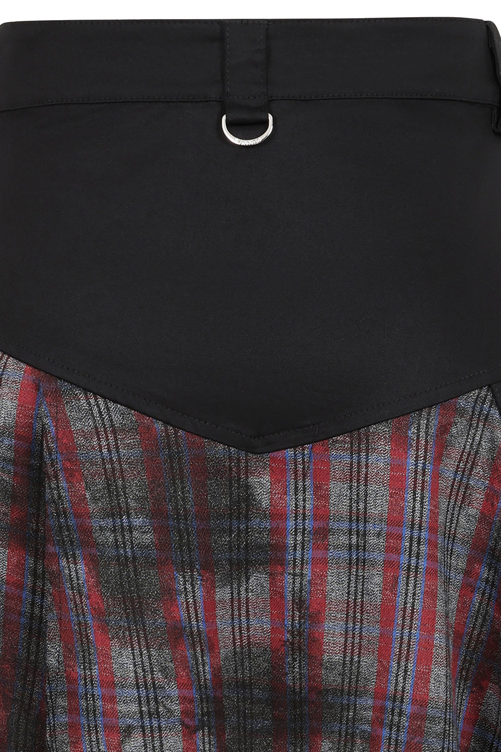 Banned Apparel Morrigan Goth Asymmetric Tartan Skirt in Red - DevilGothic DevilGothic