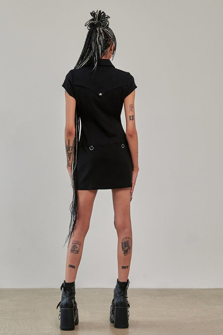Banned Alternative Tartan Night Zip Dress - DevilGothic DevilGothic
