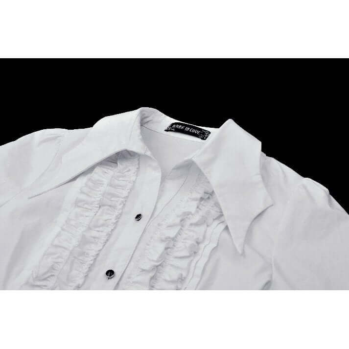Dark in Love Queeny White Gothic Demon Shirt - DevilGothic DevilGothic
