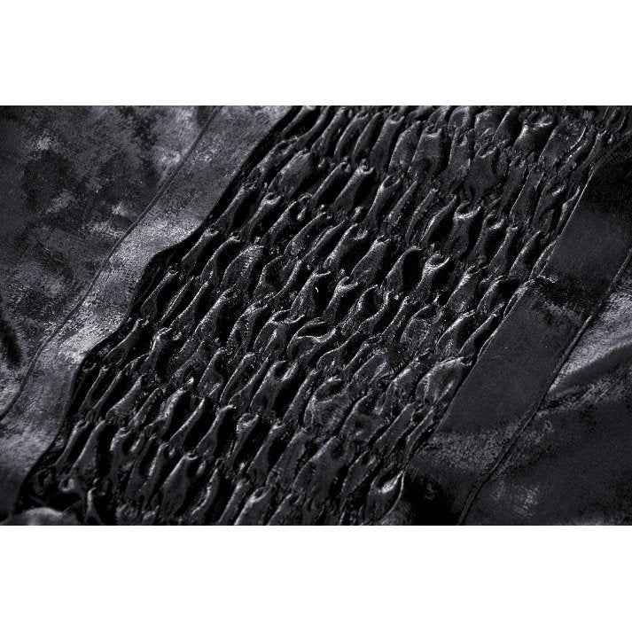 Dark in Love Harriet Punk Shiny PU Leather Layered Dress