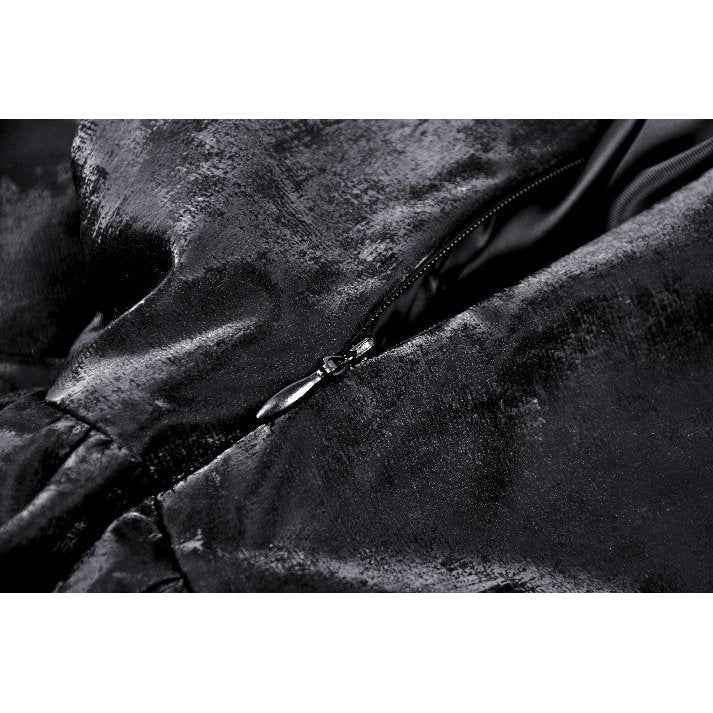 Dark in Love Harriet Punk Shiny PU Leather Layered Dress