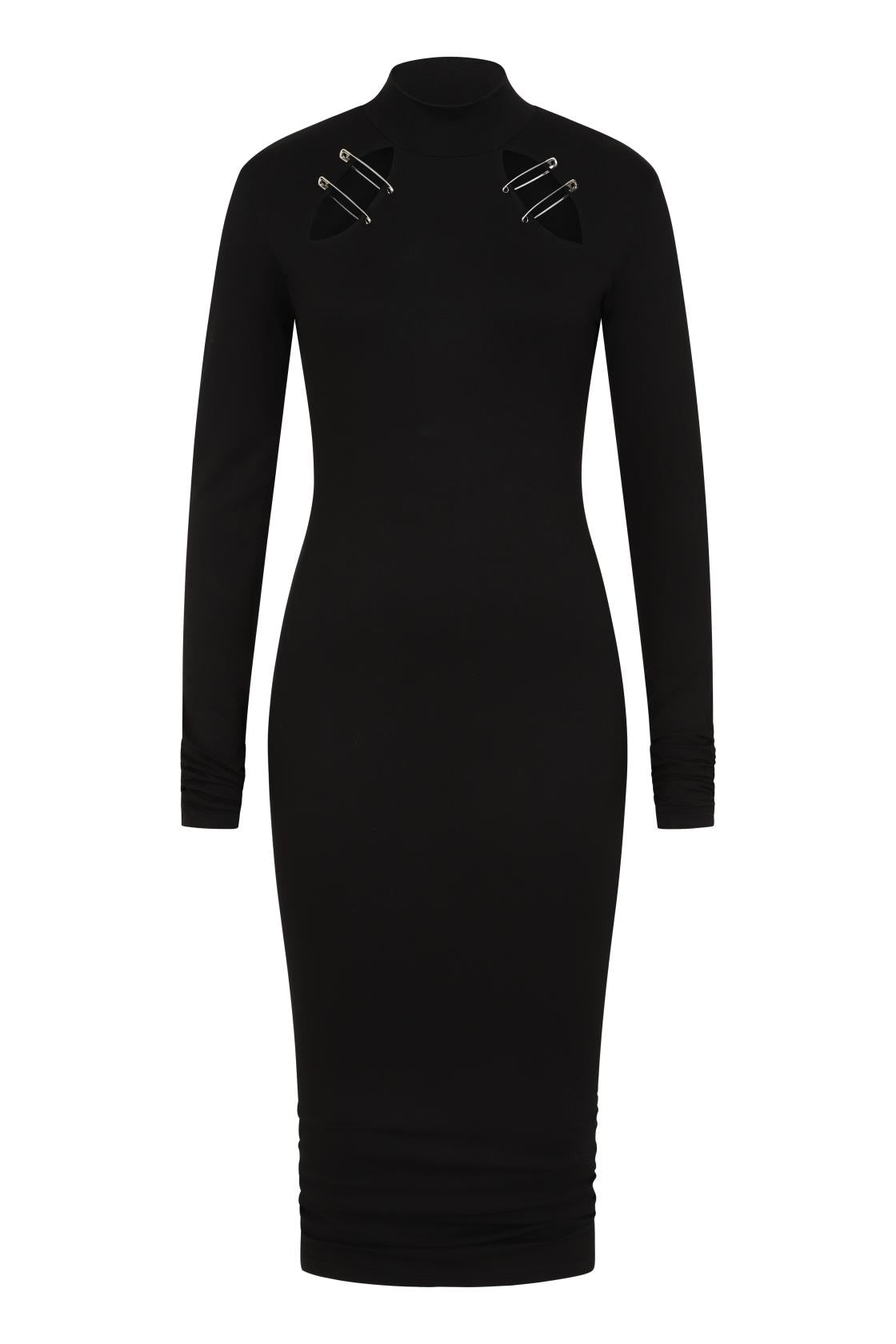 Necessary Evil Nyx Goth Midi Dress - DevilGothic DevilGothic