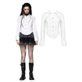 Dark in Love Queeny White Gothic Demon Shirt - DevilGothic DevilGothic
