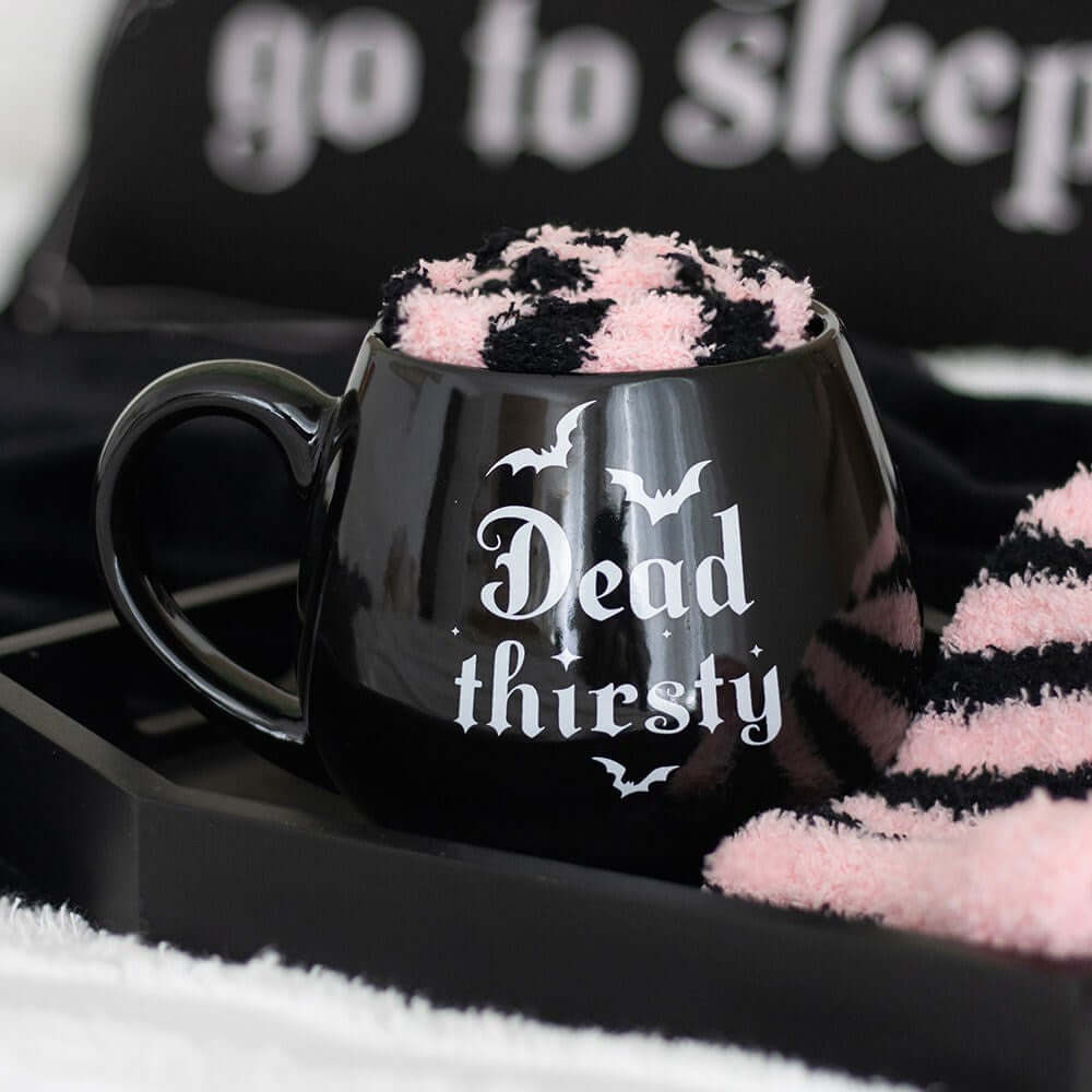 Gothic Gifts Dead Thirsty Mug and Socks Set