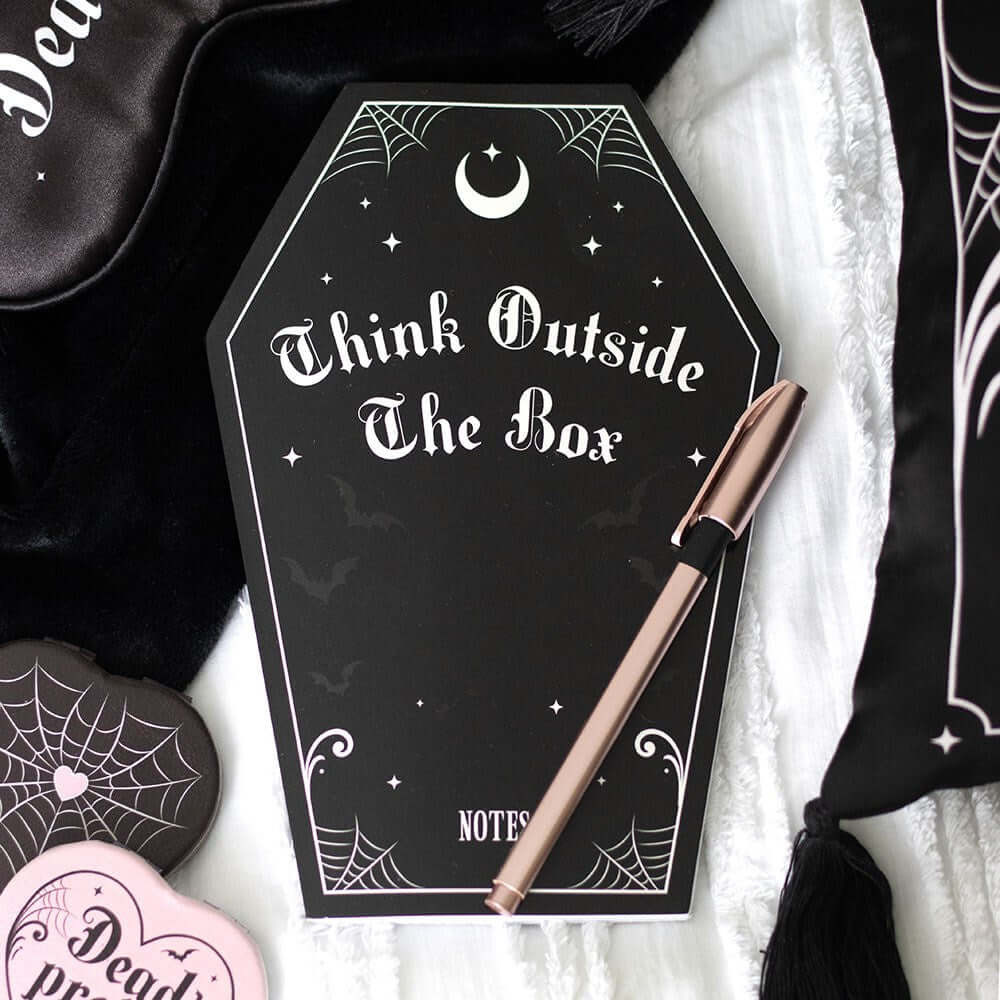 Gothic Gifts Coffin Shaped Notebook - DevilGothic DevilGothic