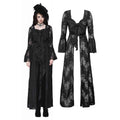 Dark in Love Emersyn Elegant Gothic Lace-Trimmed Long Robe