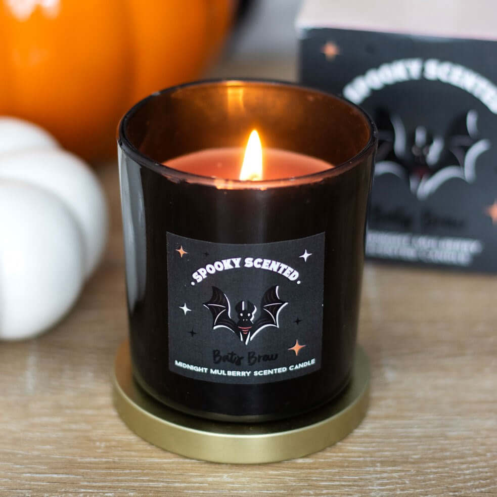 Gothic Gifts Bats Brew Midnight Mulberry Candle - DevilGothic DevilGothic