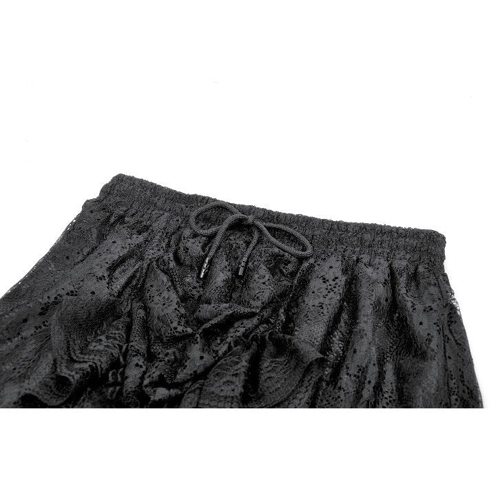 Dark in Love Sabina High-Low Sheer Lace Skirt - DevilGothic DevilGothic
