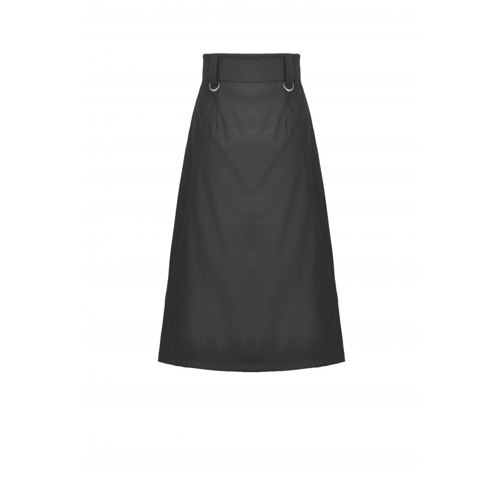 Dark in Love Chain Belt Layered Goth Skirt in Black - DevilGothic DevilGothic