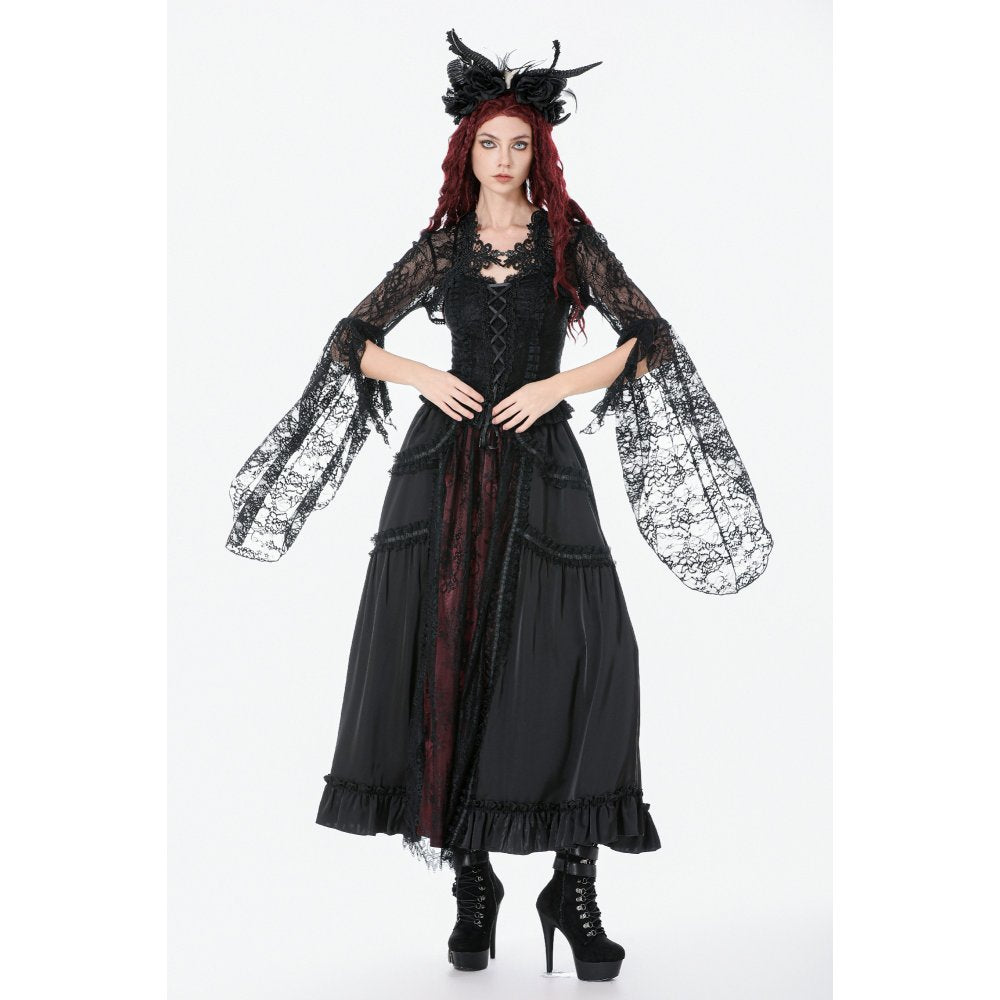 Dark In Love Lilith 3D Lace Bell Sleeve Cape - DevilGothic DevilGothic