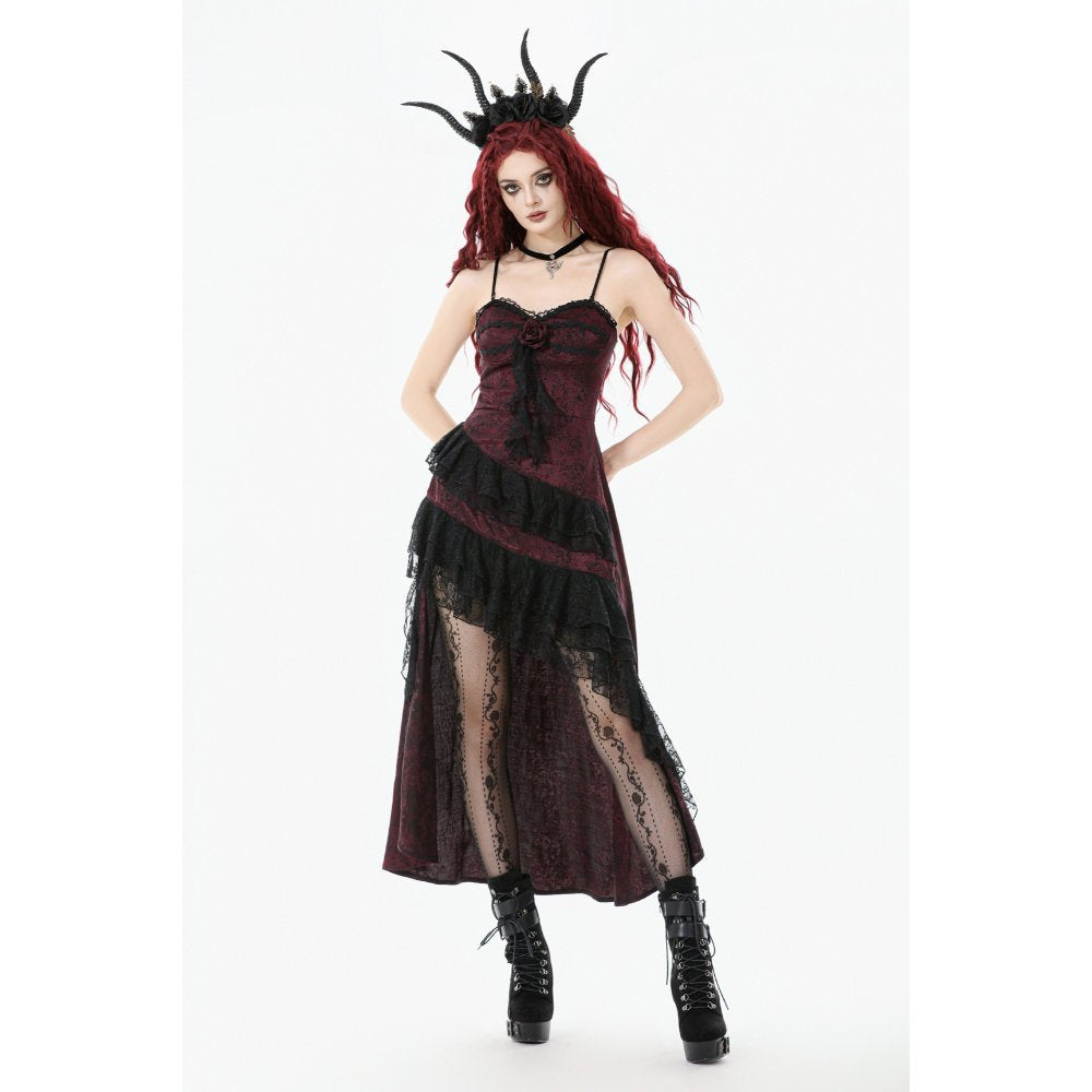 Dark in Love Belladonna Velvet Lace Dress - DevilGothic DevilGothic