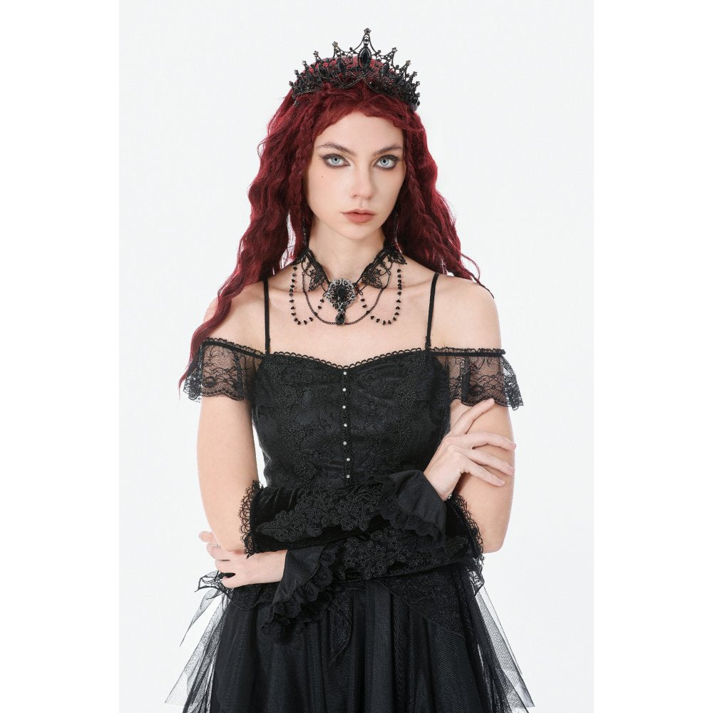 Dark in Love Lillian Victorian Lace Arm Warmers - DevilGothic DevilGothic