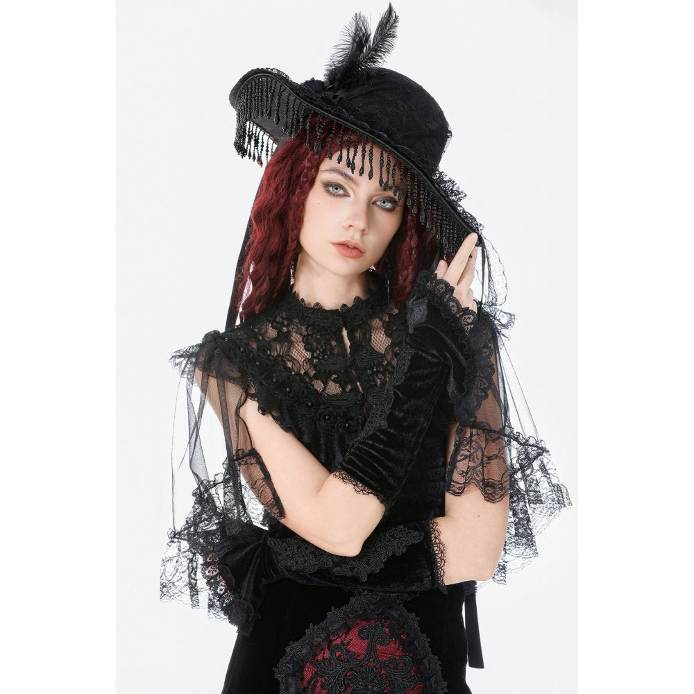 Dark in Love Lillian Victorian Lace Arm Warmers - DevilGothic DevilGothic